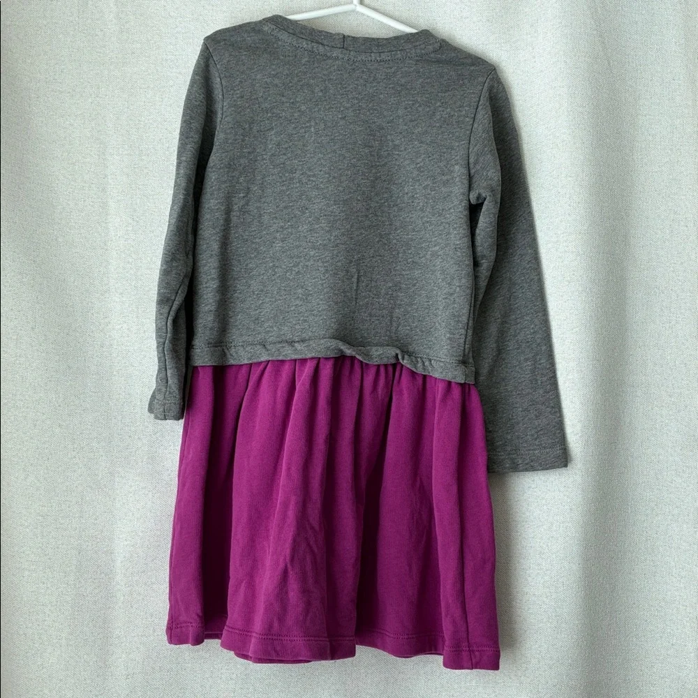 Hanna Andersson Sz 110 US 5 Bundle of 2 Dresses Gray Purple Heart Boden Gap